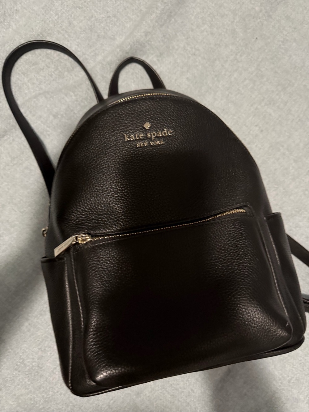 kate spade Black Leather Mini Backpack with Gold Hardware